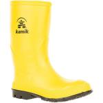 Stivali larghezza E scontati classici gialli numero 24 con plantare estraibile da pioggia per bambini Kamik 
