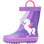 Stivali larghezza E viola numero 25 in PVC riflettenti da pioggia per bambini Kamik 