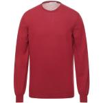 Pullover rossi L di cotone tinta unita per Uomo Kangra Cashmere 