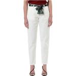 Pantaloni stampati scontati bianchi XL a fiori per Donna Kaporal 