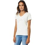 Magliette & T-shirt bianche M con perline con scollo a V mezza manica con scollo a V per Donna Kaporal 