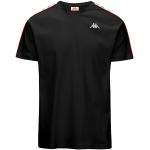 Magliette & T-shirt Slim Fit nere S di cotone per Uomo Kappa 222 Banda 