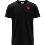 Magliette & T-shirt scontate nere L di cotone mezza manica di San Valentino per Uomo Kappa Authentic 