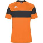 Magliette & T-shirt arancioni XXL taglie comode traspiranti mezza manica con scollo rotondo per Uomo Kappa 