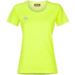 T-shirt giallo fluo da running per Donna Kappa 