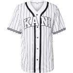 Karl kani kk serif pinstripe baseball shirt white / black