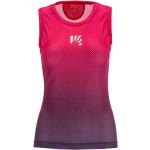 T-shirt scontate rosse M in poliestere traspiranti senza manica da running per Donna Karpos 