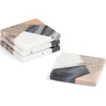 Kave Home - Set Bradney di 4 sottobicchieri quadrati marmo multicolore
