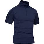 Magliette & T-shirt militari blu navy XXL taglie comode mimetiche traspiranti mezza manica con manica corta per Uomo 