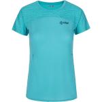 T-shirt scontate blu L traspiranti mezza manica da fitness per Donna 