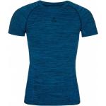 T-shirt scontate blu S per la primavera mezza manica da fitness per Uomo 