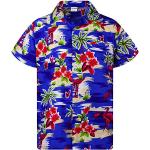 Camicie hawaiane casual indaco XS taglie comode per Uomo 