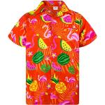 Camicie hawaiane casual rosse 3 XL taglie comode per Uomo 