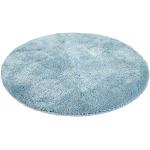 Tappeti moderni blu chiaro in microfibra sostenibili rotondi diametro 90 cm Kinzler 
