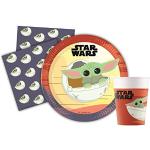 Piatti multicolore di carta monouso 88 pezzi Ciao srl Star wars Yoda Baby Yoda 