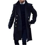 Cappotti lunghi eleganti blu navy 3 XL taglie comode per Uomo 