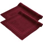 Set tappeti rossi 50x70 di spugna sostenibili da bagno 
