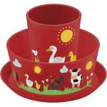 Set di stoviglie Koziol Organic Kids per bambini 3 pezzi rosse - Stoviglie di plastica e melamina