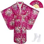 Vestaglie kimono rosa chiaro di spugna traspiranti lavaggio a mano per Donna 