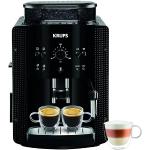 Krups - Macchina per caffè espresso con macinacaffè e montalatte in acciaio inox Standard Nero