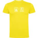 Magliette & T-shirt gialle L di cotone mezza manica con scollo rotondo per Uomo Kruskis 