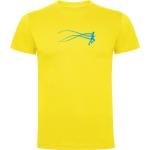 Magliette & T-shirt gialle L di cotone mezza manica con scollo rotondo per Uomo Kruskis 