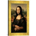 kunst für alle 'Quadro con Cornice di Leonardo da Vinci Mona Lisa, c.1503 – 6, Stampata a Mano di qualità Fabbricati Foto-Cornice, 30 x 40 cm, Oro Raya