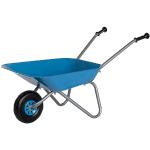 Rolly Toys Carriola per bambini (colore blu/argento, carriola da giardino, carriola in metallo, giocattolo per bambini dai 2,5 anni in su, portata fino a 25 kg, attrezzi da giardino azzurro per