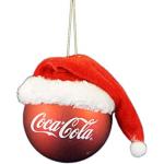 Kurt Adler Coca-Cola Ball w/Santa Hat Ornament Standard