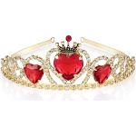 Kzslive Evie - Tiara a forma di cuore rosso discendenti con corona a tema per Halloween, principessa, Natale, idea regalo per ragazze