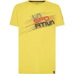 Magliette & T-shirt scontate gialle S di cotone Bio mezza manica con manica corta per Uomo La Sportiva 