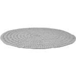 Tappeti rotondi grigi di cotone diametro 150 cm 