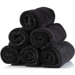 Asciugamani neri in poliestere 12 pezzi 