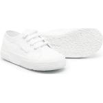 Sneakers stringate larghezza E bianche numero 32 di gomma con stringhe per Donna Superga 