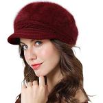 Cappelli invernali eleganti rossi di pile per Donna 