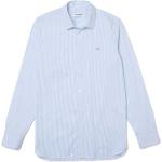 Camicie scontate classiche blu XL di cotone a quadri con collo francese per Uomo Lacoste 