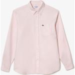Camicie scontate rosa di cotone Bio con manica lunga per Uomo Lacoste 
