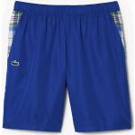 Pantaloncini color block blu XL in poliestere a rombi da tennis per Uomo Lacoste 