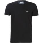 Magliette & T-shirt nere XL taglie comode di cotone a girocollo con scollo rotondo per Uomo Lacoste 