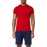 Magliette & T-shirt scontate rosse S di cotone con scollo rotondo per Uomo Lacoste 