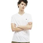 Magliette & T-shirt scontate bianche XS di cotone con scollo a V mezza manica con scollo a V per Uomo Lacoste 