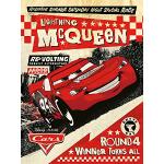 Lag3 Cars Saetta McQueen Race 60 x 80 cm Stampa su Tela, Multicolore