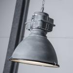 Lightbox Lampada a sospensione industriale - lampada a sospensione accorciabile con pannello in vetro in stile vintage - metallo/vetro grigio/antico