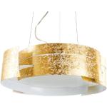 Lampada a sospensione „Novara“: Lampada rotonda per il tavolo da pranzo | lampadario oro | con elementi in metallo disposti a onda | E27 | 60 Watt