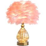 Lampade da tavolo design rosa di cristallo compatibile con E27 
