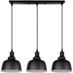 Lampadari moderni neri in alluminio da cucina compatibile con E27 