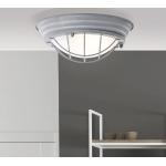 lampada da parete/soffitto Vintage, ø 29 cm, stile industriale, 1 x E27, max. 60 W, Metallo/Vetro, Grigio Cemento