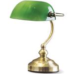 Lampade da tavolo classiche retrò verdi di vetro compatibile con E14 Perenz Illuminazione 
