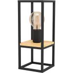 Lampade da tavolo design minimaliste nere di legno compatibile con E27 Eglo 
