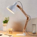 Lampade scontate moderne bianche in legno di frassino da scrivania 